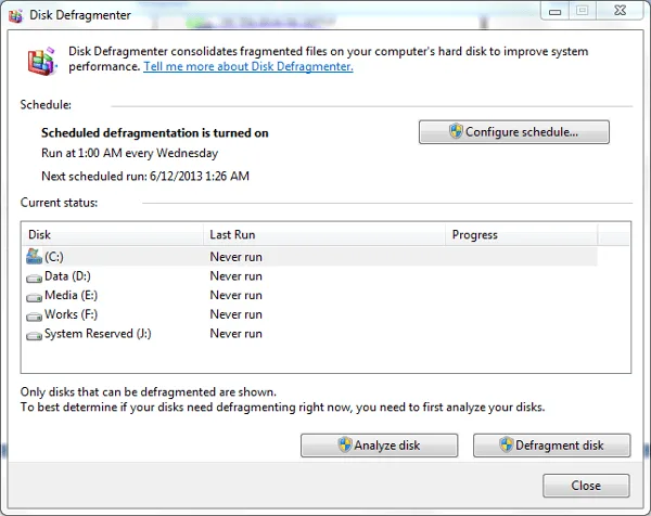 Disk Defragmenter
