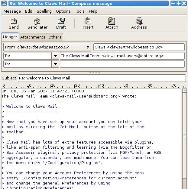 Claws Mail