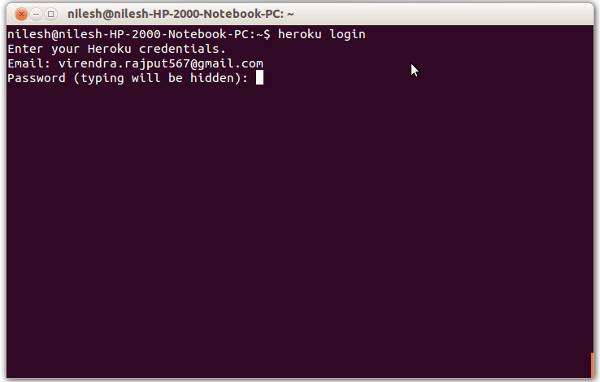 Heroku-aanmelding