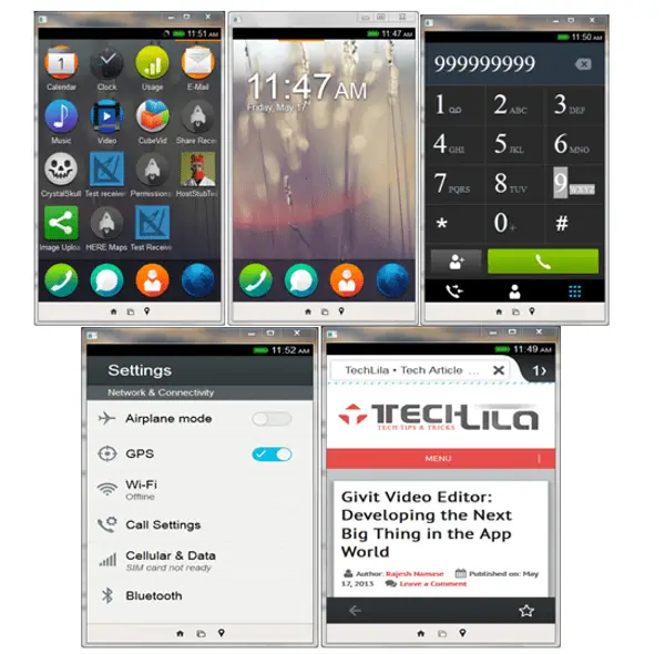 Екранни снимки на Mozilla OS