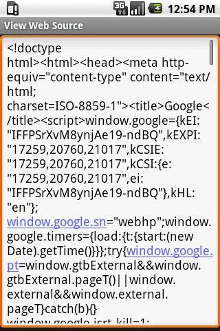 Ver la aplicación de Android Web Source