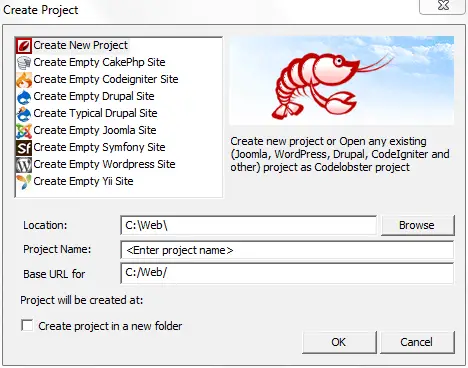 Project in CodeLobster