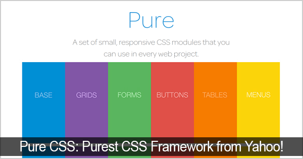 Pure CSS Framework di Yahoo!