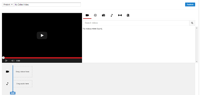 Trình chỉnh sửa video tích hợp sẵn của YouTube
