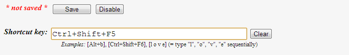 Shortcut Key Working Extension Enter Shortcut Key