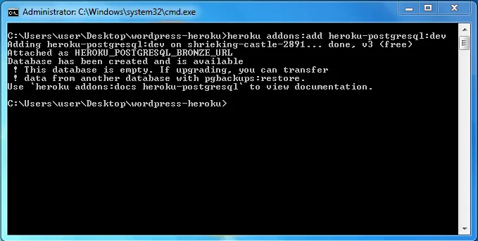 Heroku DB Add