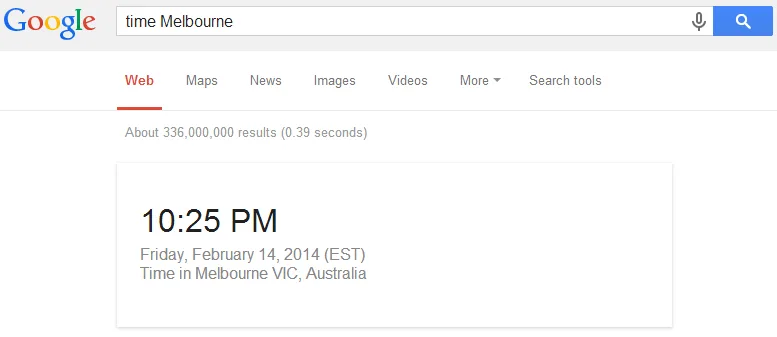 Google Search - Time