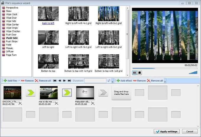 Procedura guidata sequenza file - Editor video VSDC