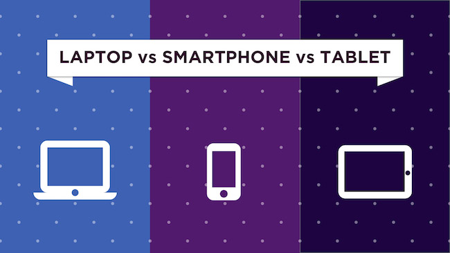 Laptop vs. Tablet PC vs. Teléfono inteligente