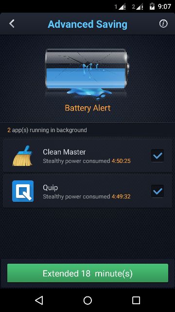 DU Battery Saver-app - Geavanceerd opslaan