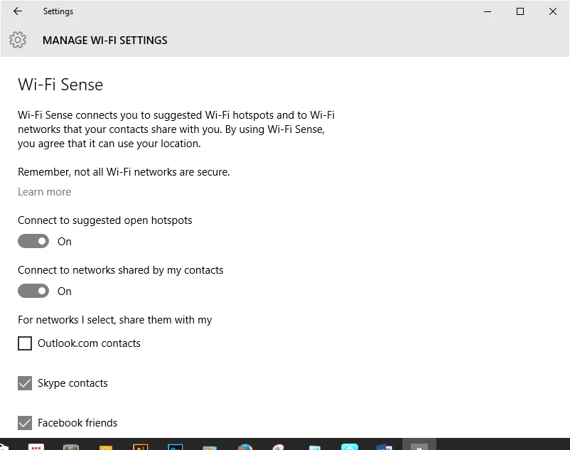 Manage WiFi Setting
