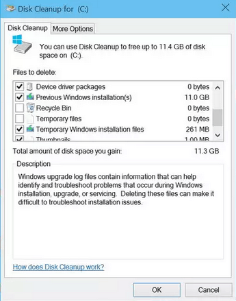 Festplattenspeicher zurückgewinnen