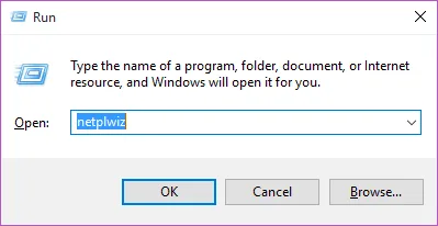 Run netplwiz Command