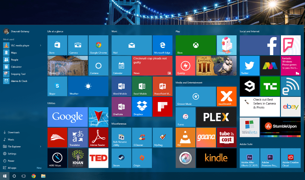 Запустите Windows 10