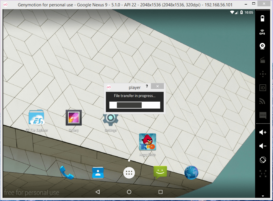 Transfer File Genymotion