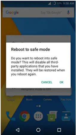 I-reboot sa Safe Mode Option