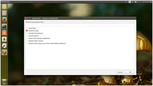 App Installation Using Winetricks