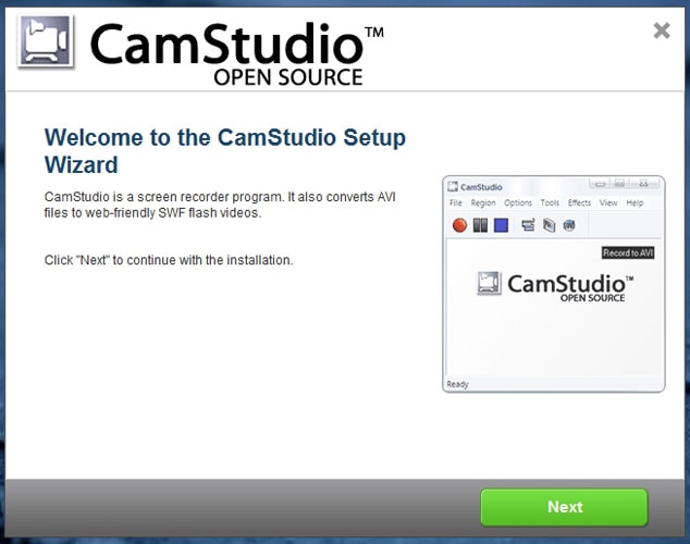 CamStudioをインストールする