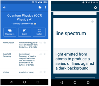 Aplicación Quizlet