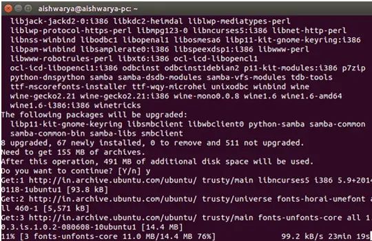 Pag-install ng Alak sa Unbuntu