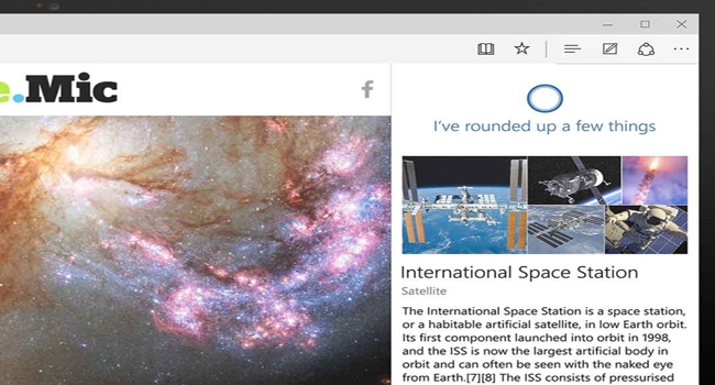Microsoft Edge Özellikleri Cortana