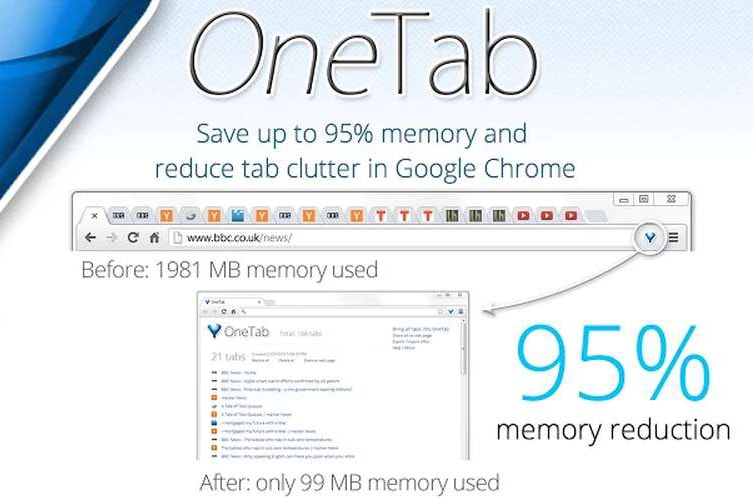 OneTab Chrome-Erweiterung