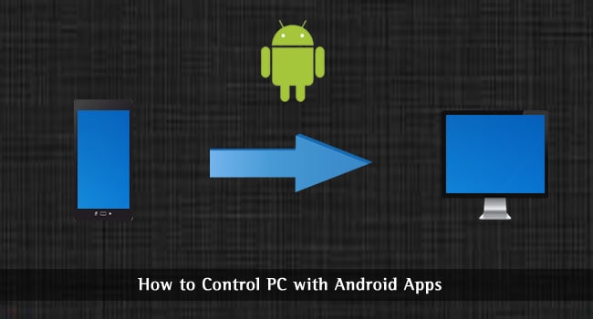 PC de controle com aplicativos Android