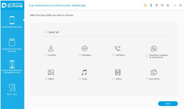 Dr Fone Android Data Recovery Software