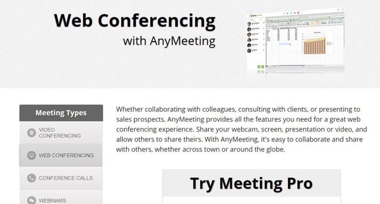 Servizio di videoconferenza AnyMeeting