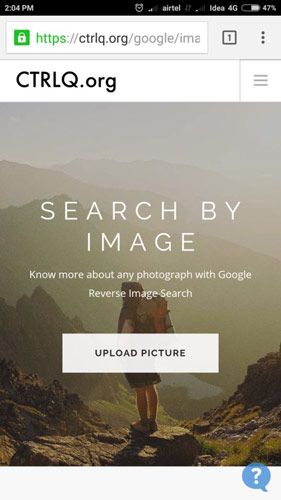 Ikalawang Hakbang ng Pamamaraan ng Google Reverse Image Search Ctrl Q