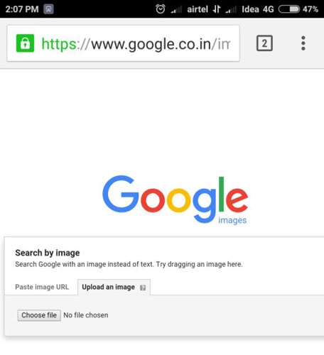 Google Reverse Image Search Using Desktop Version Step Five