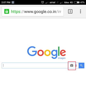 Google Reverse Image Search przy użyciu wersji na komputery Krok czwarty
