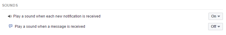Facebook Notification Sound Settings