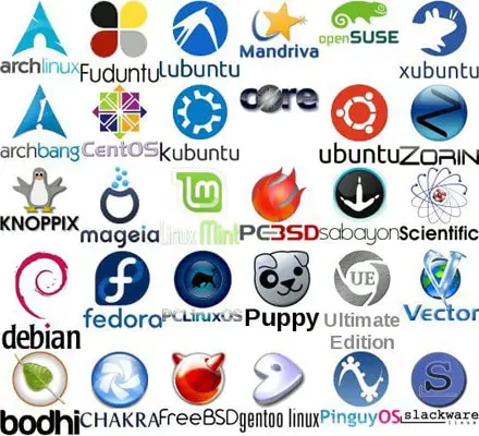 Logotipos de distribuição Linux
