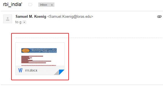 Spam Email Attachment