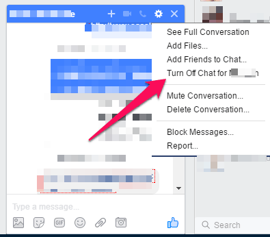Turn Off Chat
