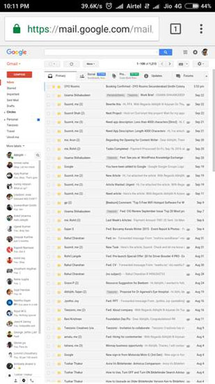 Desktop-Version von Google Mail