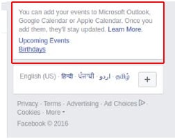 Facebook Birthday Events