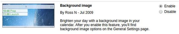 Set Background Image Google Calendar