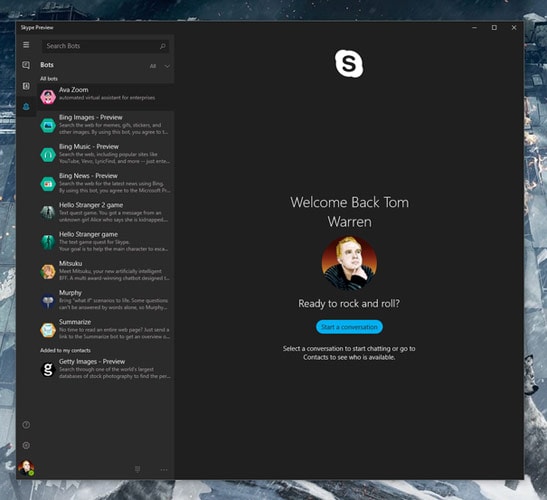 windows 10 skype share window