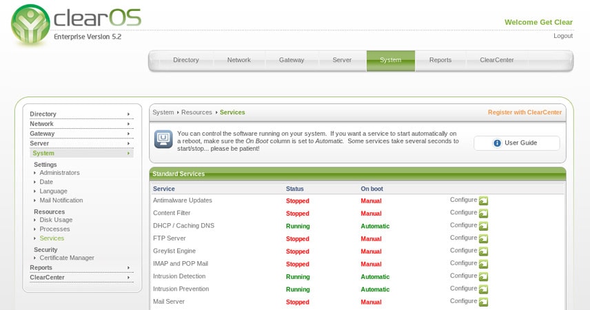 Sistema operacional limpo