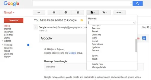 Gmail Categorization