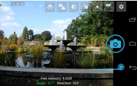 Camera Camera-app voor Android openen