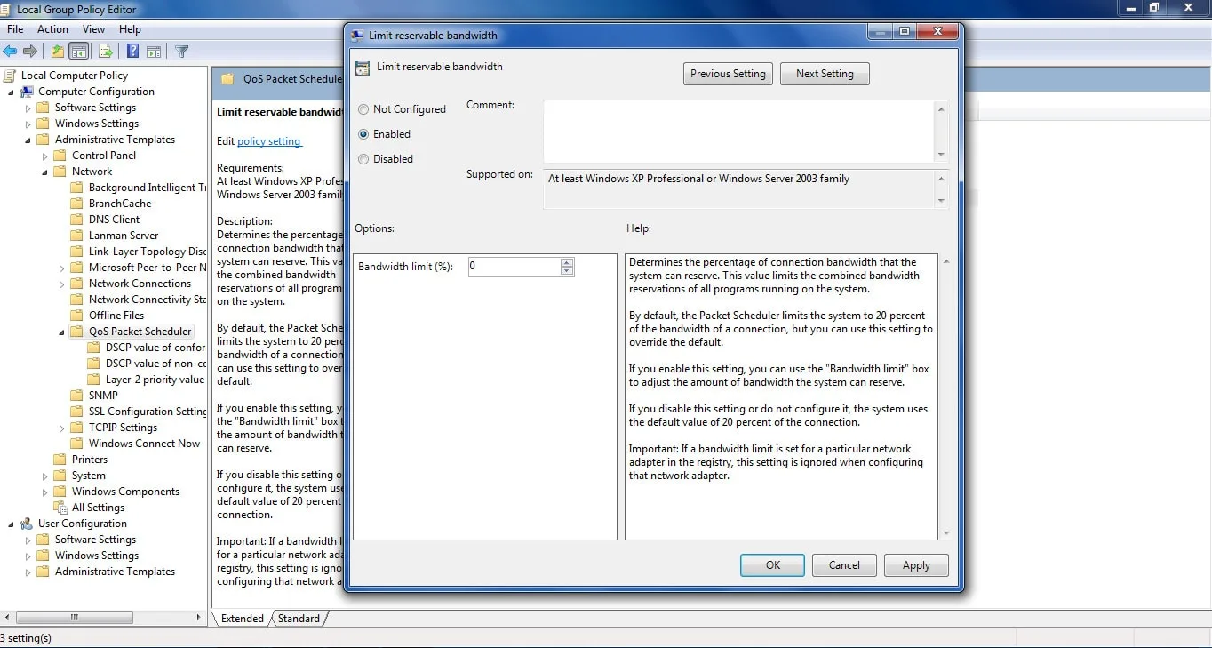 Increase Internet Speed on Windows