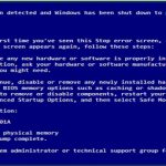 Écran bleu de la mort Gestion de la mémoire BSOD