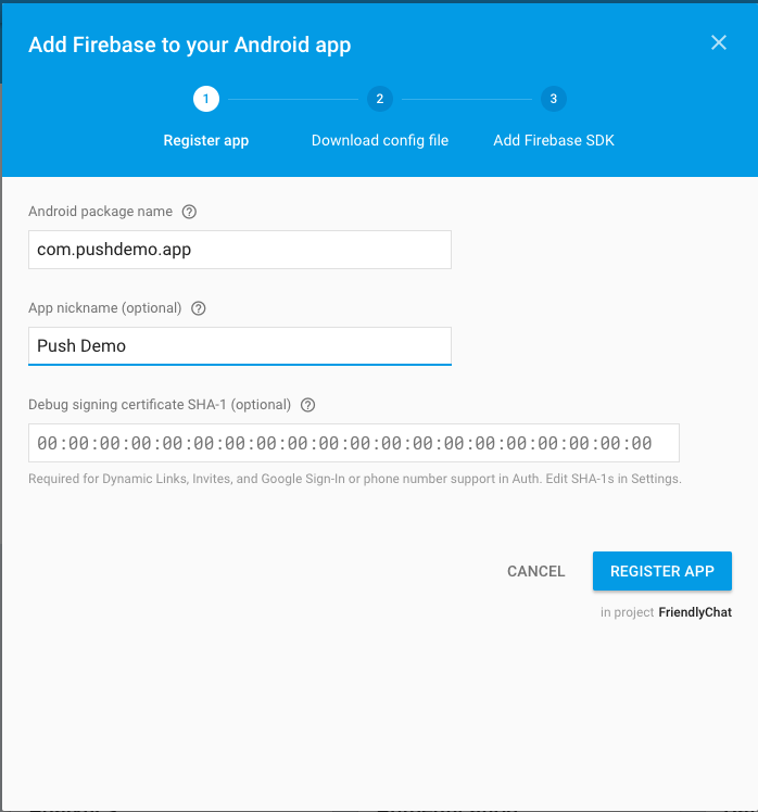 Stap één - App registreren