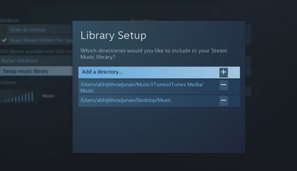 Steam Büyük Resim Modunda Müzik Kitaplığı Kurulumu