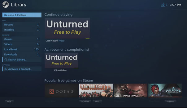 Steam Content Library Central Big Picture