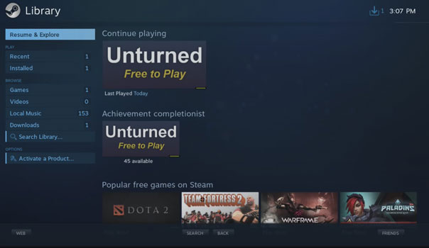 Thư viện nội dung Steam Ảnh lớn Trung tâm
