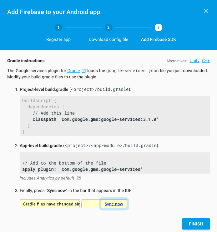 Stap 3: Firebase SDK toevoegen